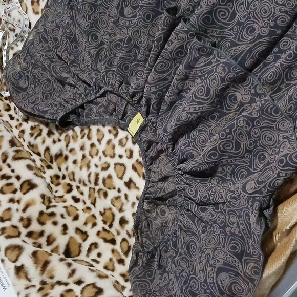 FINAL Price before donated. Be Stiched Purple/Grey Silky Sheer Blouse Sz S - Picture 3 of 13